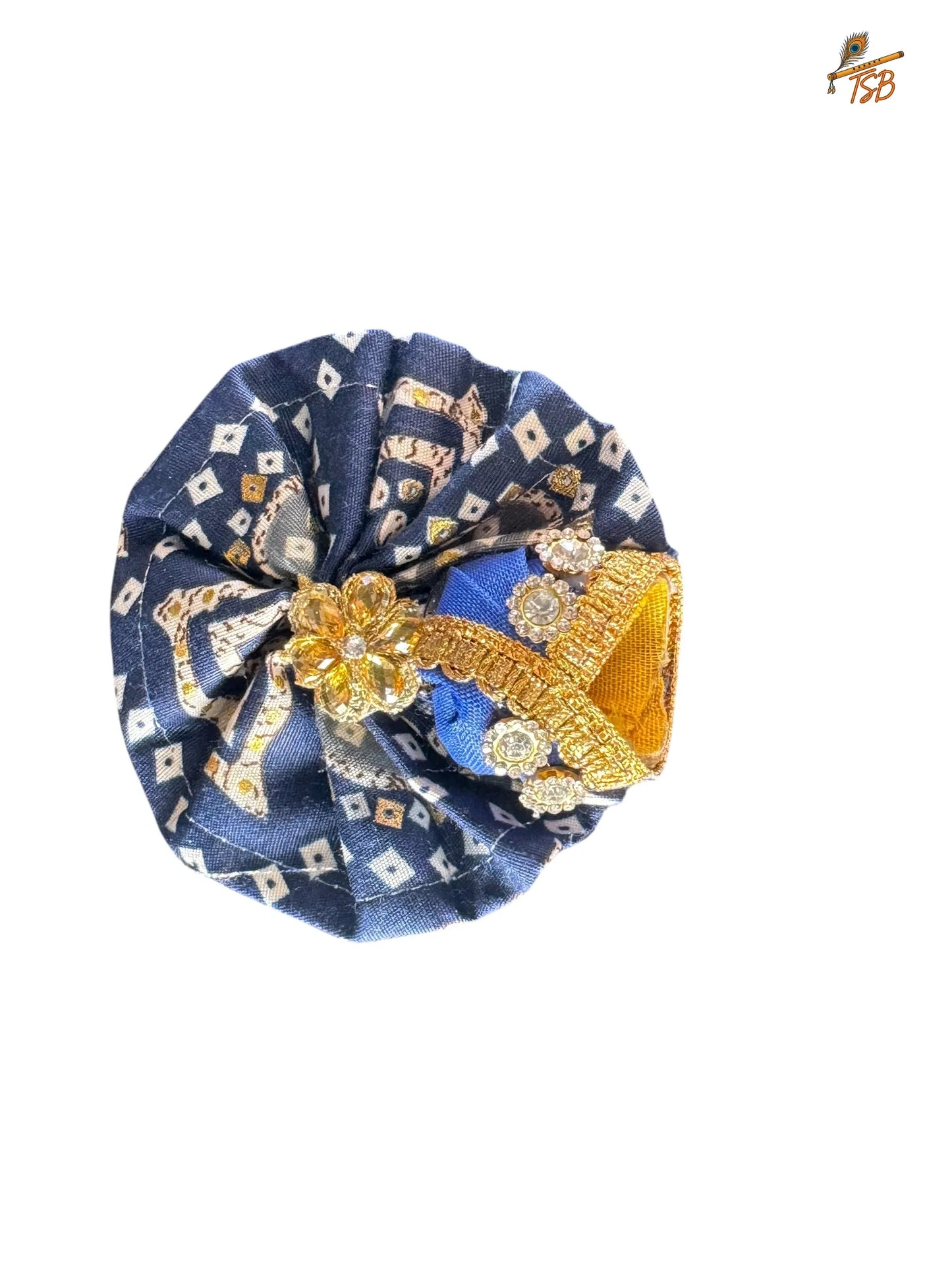 Premium Navy Blue Rajasthani style Ladoo Gopal Dress | TSB Poshak for Krishna Ji