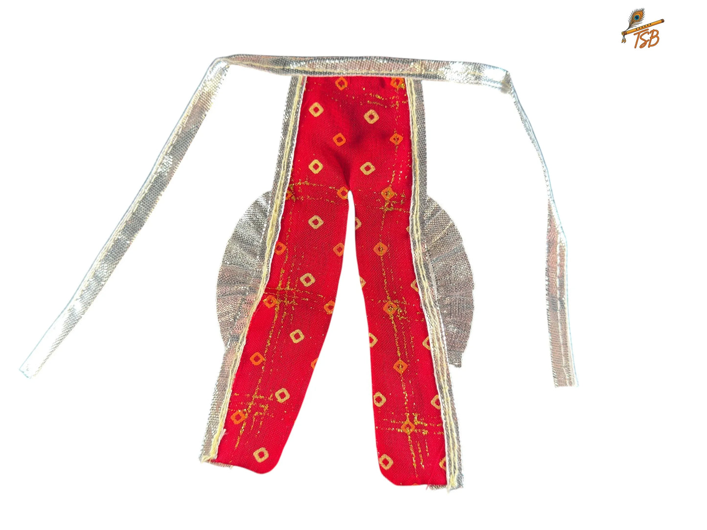 Royal Red with Pagdi Ladoo Gopal Dress with Bead & Stone Embroidery | TSB Poshak for Krishna Ji