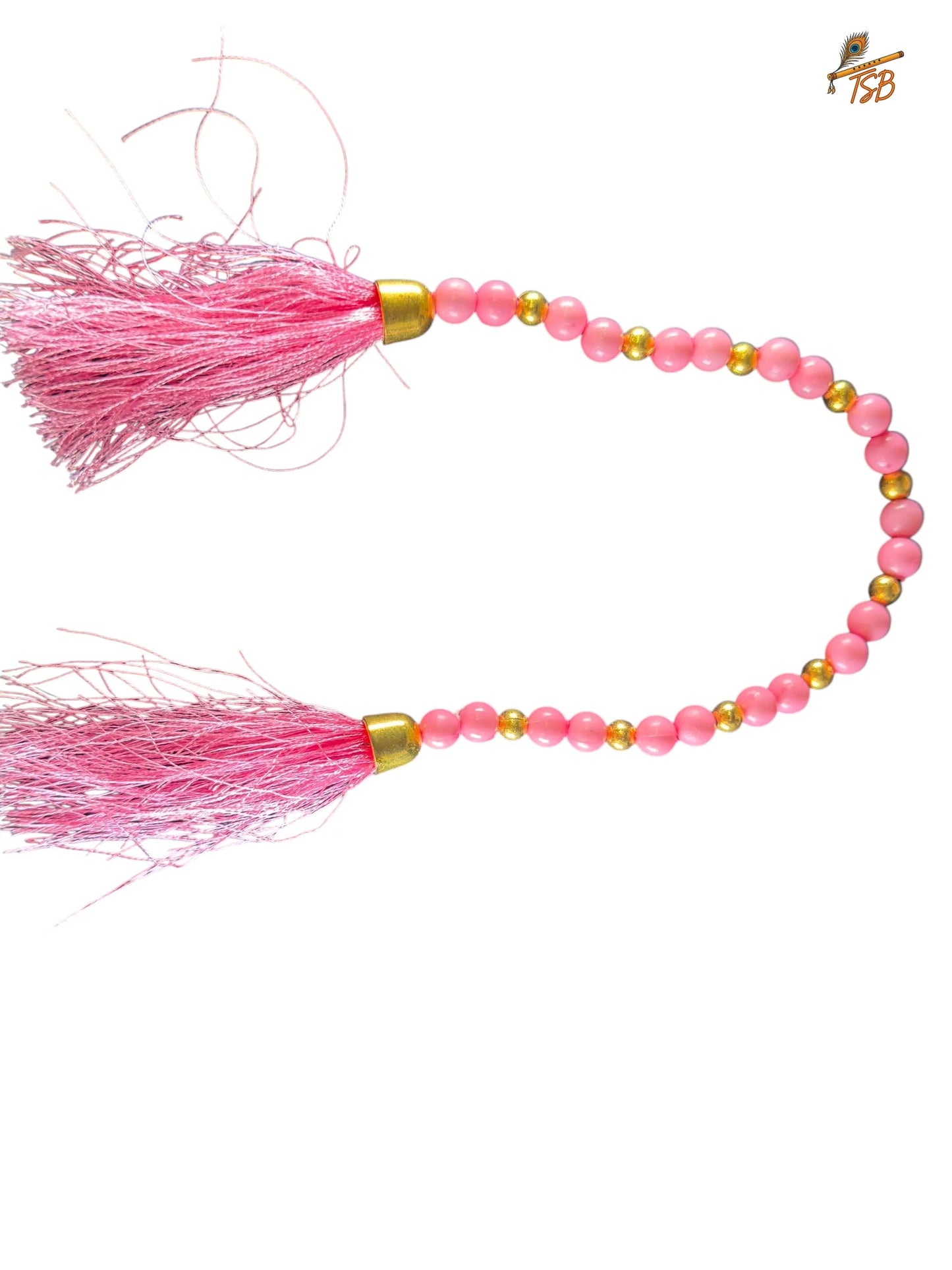 Premium Pink and Green Flowers Ladoo Gopal Dress with Bead & Stone Embroidery | TSB Poshak for Krishna Ji