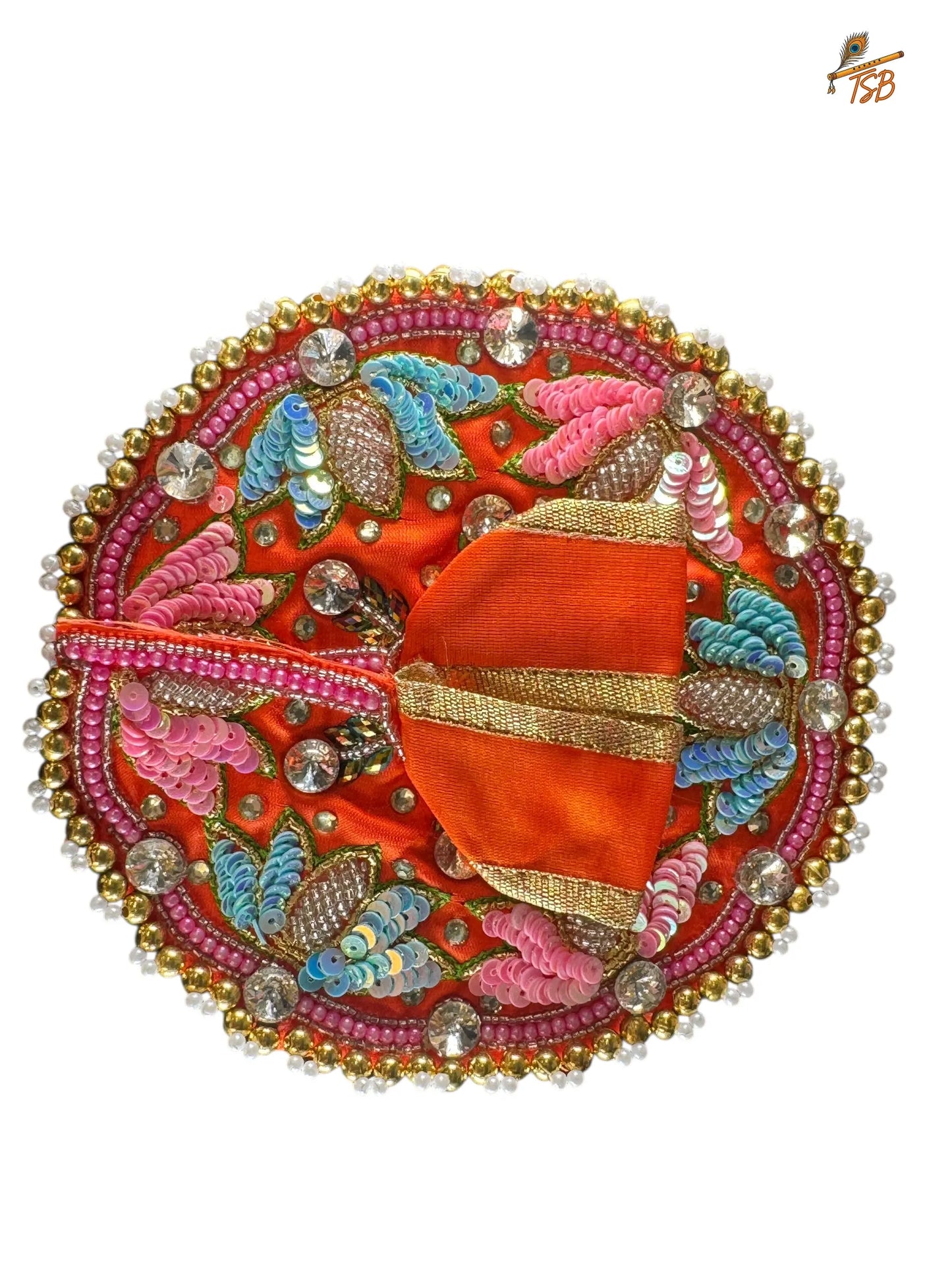 Premium Multicolor Heavy Ladoo Gopal Dress with Bead & Stone Embroidery | TSB Poshak for Krishna Ji
