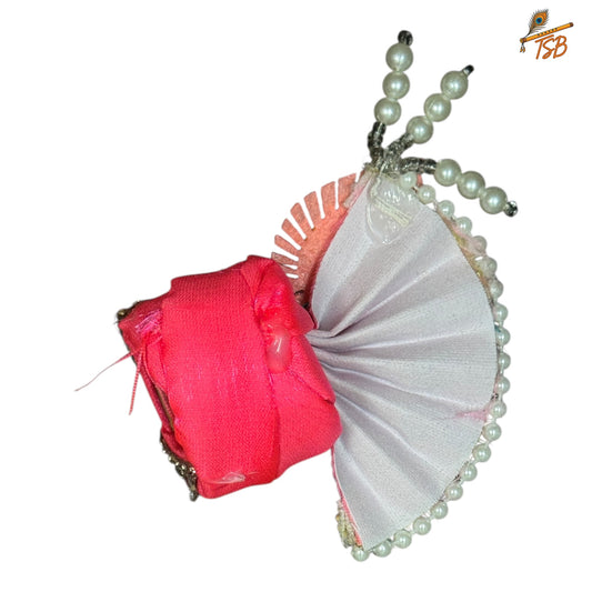 Handcrafted Ladoo Gopal Mukut with Beads & Stone Embroidery | Pagdi Crown for Thakur Ji | TSB