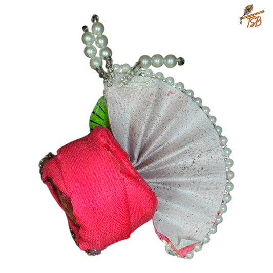 Handcrafted Ladoo Gopal Mukut with Beads & Stone Embroidery | Pagdi Crown for Thakur Ji | TSB