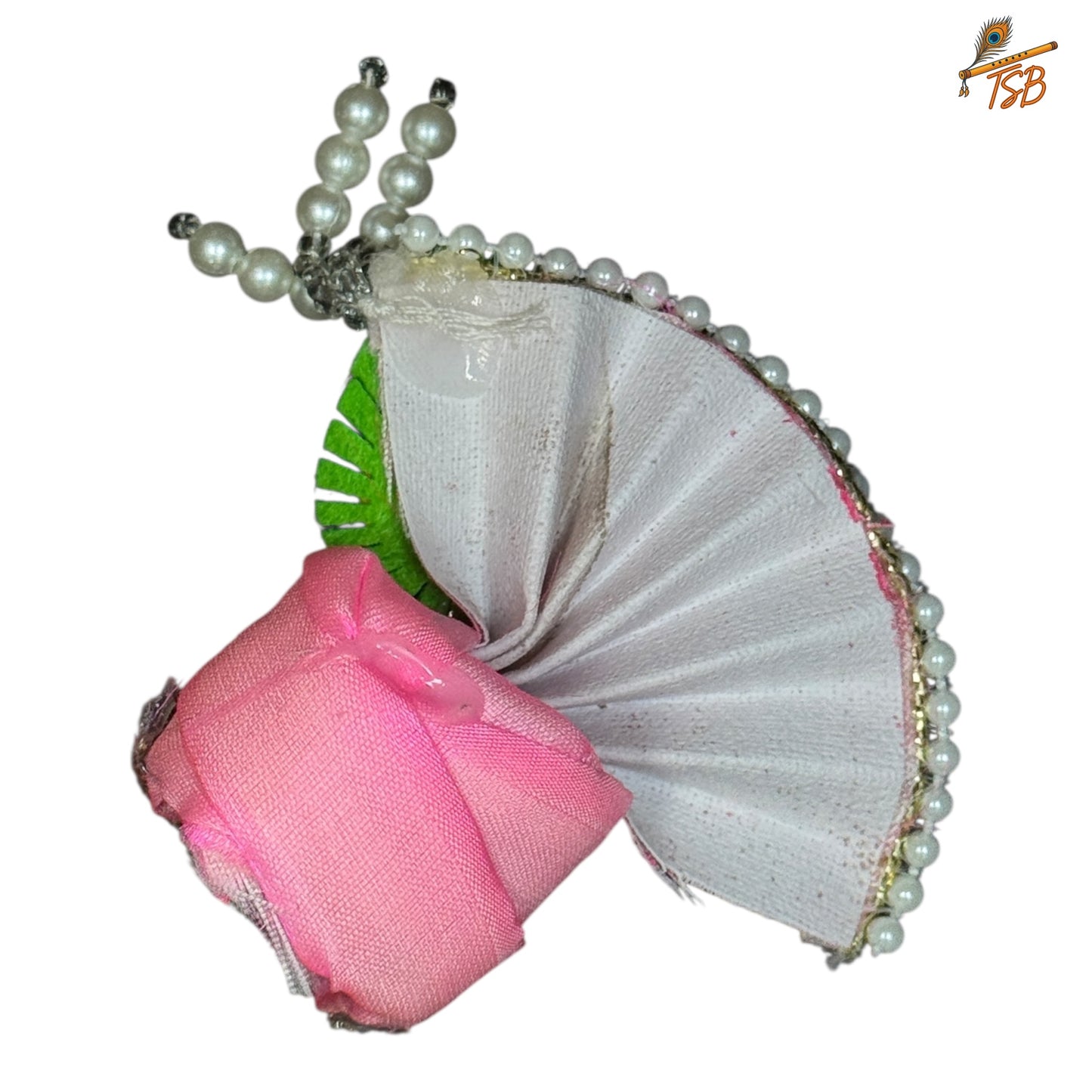 Handcrafted Ladoo Gopal Mukut with Beads & Stone Embroidery | Pagdi Crown for Thakur Ji | TSB