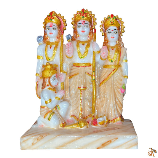 Ram Darbar Marble Idol – Ram, Sita, Lakshman & Hanuman Ji Murti | TSB