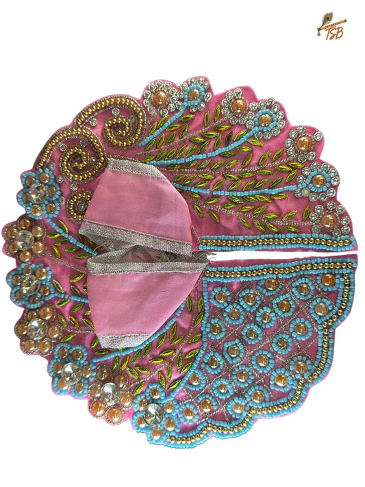 Premium Multicolor Glam Ladoo Gopal Dress with Bead & Stone Embroidery | TSB Poshak for Krishna Ji
