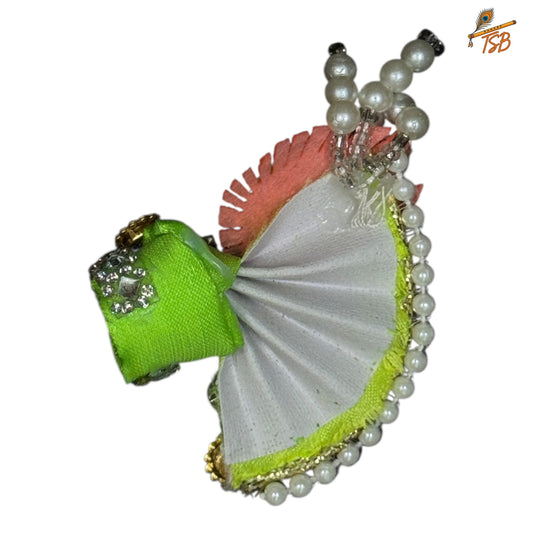 Handcrafted Ladoo Gopal Mukut with Beads & Stone Embroidery | Pagdi Crown for Thakur Ji | TSB