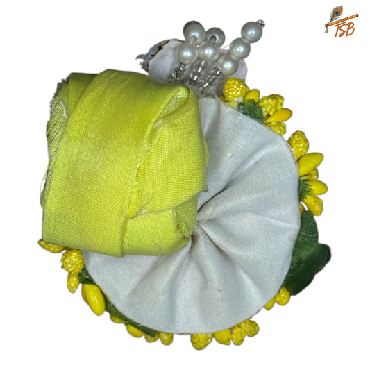 Handcrafted Ladoo Gopal Mukut with Beads & Stone Embroidery | Pagdi Crown for Thakur Ji | TSB